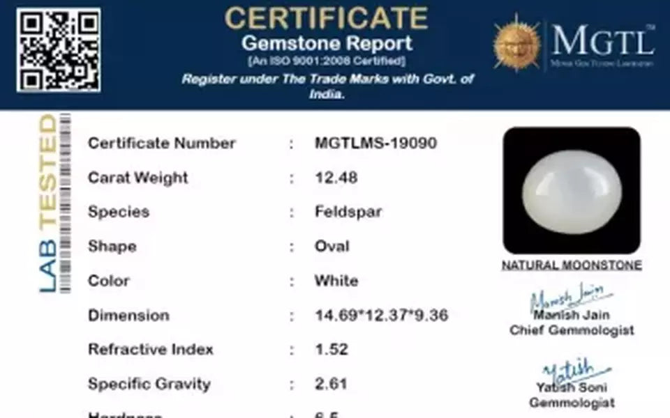 Russian Moonstone - 12.48 Carat Prime Quality MS-19090