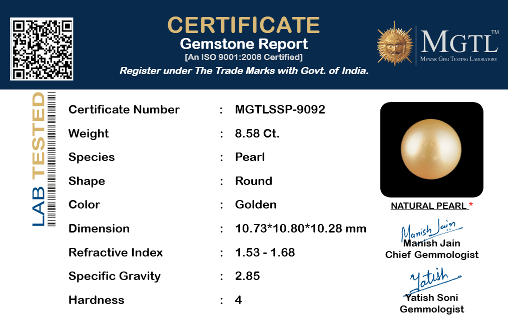 South Sea Pearl - 8.58 Carat Limited Quality SSP-9092