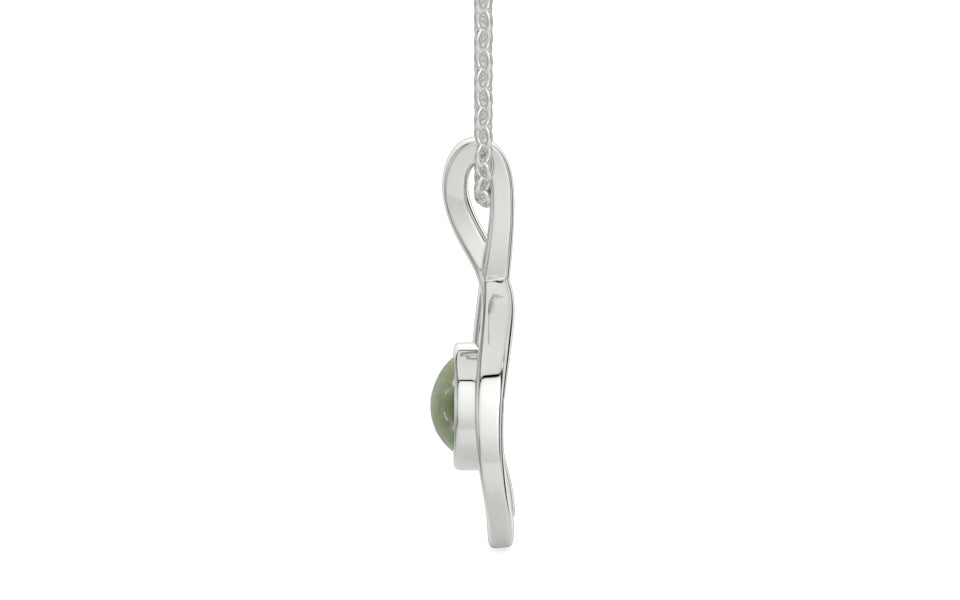 Sterling Silver Cat's Eye Pendant Fine Quality (P1)
