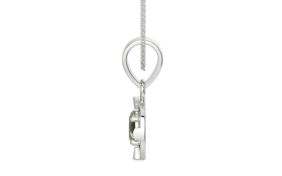 Sterling Silver Cat's Eye Pendant Fine Quality (P11)