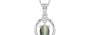 Sterling Silver Cat's Eye Pendant Fine Quality (P2)