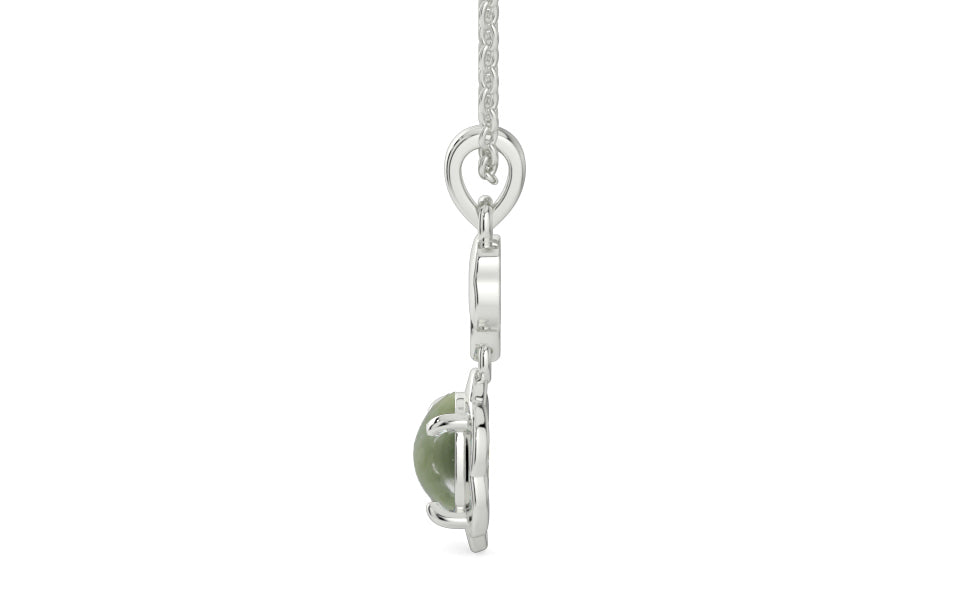 Sterling Silver Cat's Eye Pendant Fine Quality (P6)