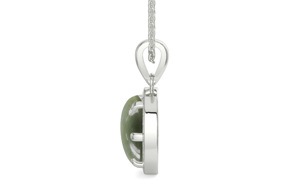 Sterling Silver Cat's Eye Pendant Fine Quality (P8)