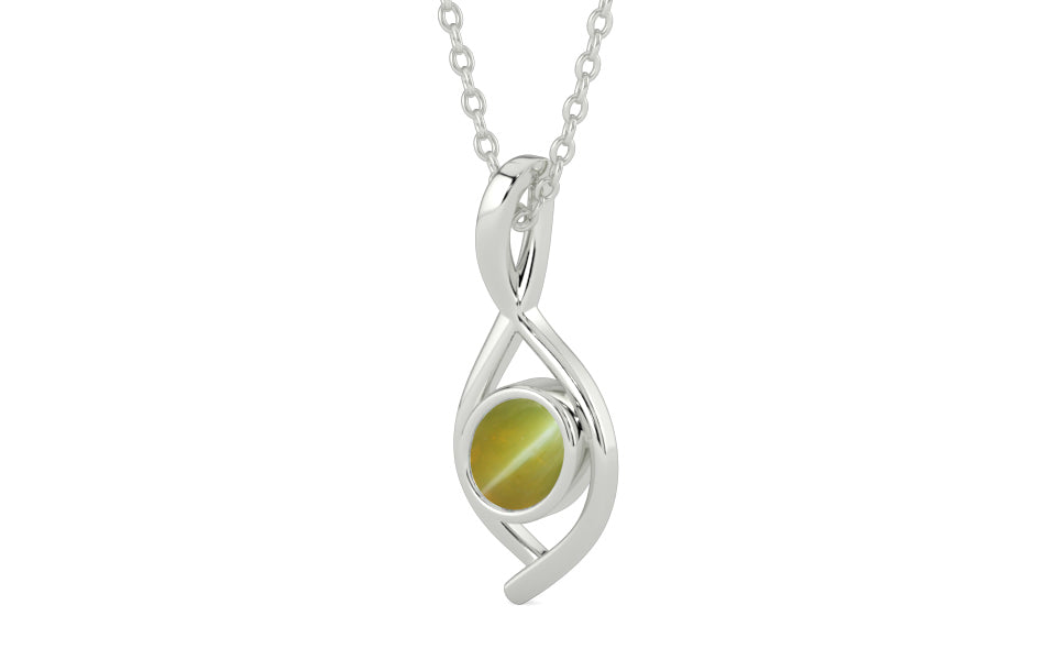 Sterling Silver Cat's Eye Pendant Limited Quality (P1)