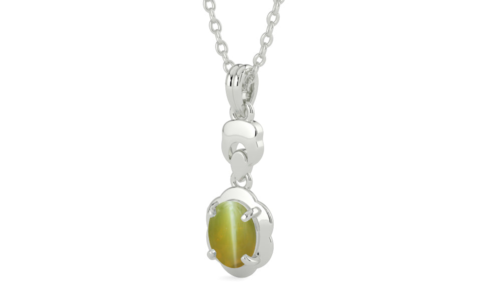 Sterling Silver Cat's Eye Pendant Limited Quality (P6)
