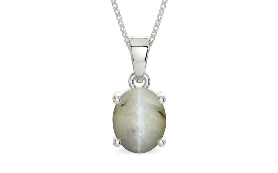 Sterling Silver Cat's Eye Pendant Prime Quality (P10)