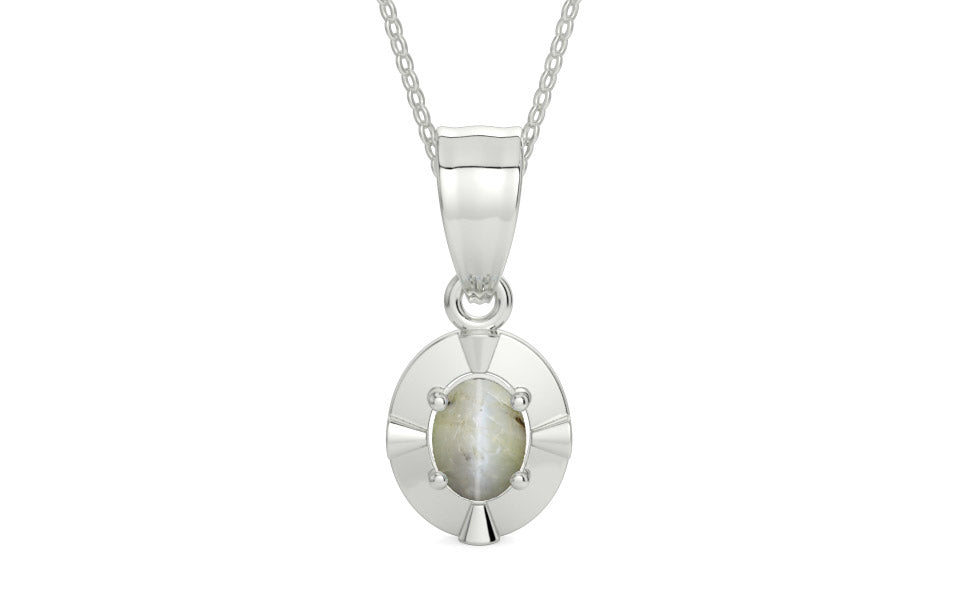 Sterling Silver Cat's Eye Pendant Prime Quality (P11)