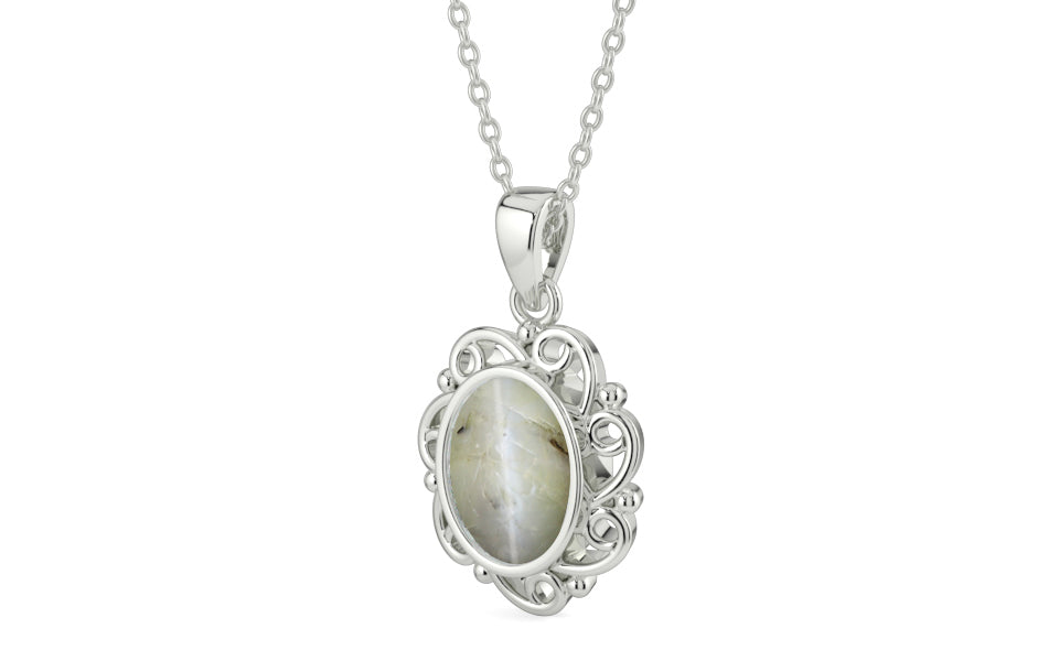 Sterling Silver Cat's Eye Pendant Prime Quality (P5)