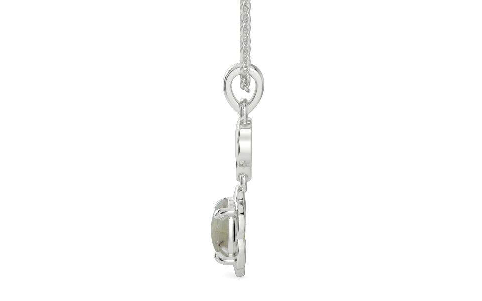 Sterling Silver Cat's Eye Pendant Prime Quality (P6)