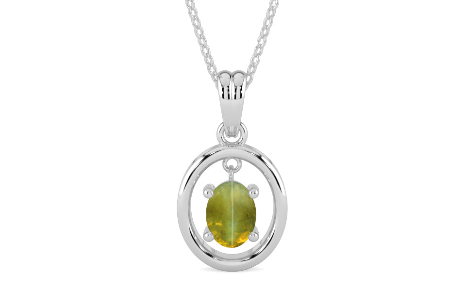 Sterling Silver Cat's Eye Pendant Rare Quality (P2)