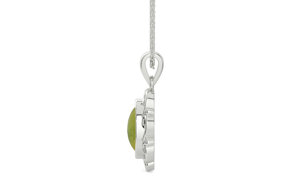Sterling Silver Cat's Eye Pendant Rare Quality (P5)