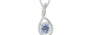 Sterling Silver Ceylon Blue Sapphire Pendant Fine Quality (P1)