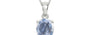Sterling Silver Ceylon Blue Sapphire Pendant Fine Quality (P10)