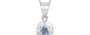 Sterling Silver Ceylon Blue Sapphire Pendant Fine Quality (P11)