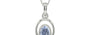 Sterling Silver Ceylon Blue Sapphire Pendant Fine Quality (P12)