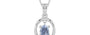 Sterling Silver Ceylon Blue Sapphire Pendant Fine Quality (P2)