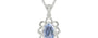 Sterling Silver Ceylon Blue Sapphire Pendant Fine Quality (P3)