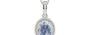 Sterling Silver Ceylon Blue Sapphire Pendant Fine Quality (P7)