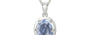 Sterling Silver Ceylon Blue Sapphire Pendant Fine Quality (P8)