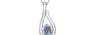 Sterling Silver Ceylon Blue Sapphire Pendant Fine Quality (P9)
