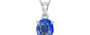 Sterling Silver Ceylon Blue Sapphire Pendant Limited Quality (P10)