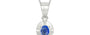 Sterling Silver Ceylon Blue Sapphire Pendant Limited Quality (P11)