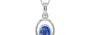 Sterling Silver Ceylon Blue Sapphire Pendant Limited Quality (P12)