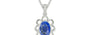 Sterling Silver Ceylon Blue Sapphire Pendant Limited Quality (P3)