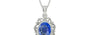 Sterling Silver Ceylon Blue Sapphire Pendant Limited Quality (P5)