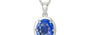 Sterling Silver Ceylon Blue Sapphire Pendant Limited Quality (P8)