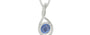 Sterling Silver Ceylon Blue Sapphire Pendant Prime Quality (P1)