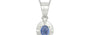 Sterling Silver Ceylon Blue Sapphire Pendant Prime Quality (P11)