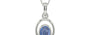 Sterling Silver Ceylon Blue Sapphire Pendant Prime Quality (P12)