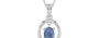 Sterling Silver Ceylon Blue Sapphire Pendant Prime Quality (P2)