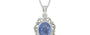 Sterling Silver Ceylon Blue Sapphire Pendant Prime Quality (P5)