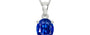 Sterling Silver Ceylon Blue Sapphire Pendant Rare Quality (P10)