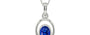 Sterling Silver Ceylon Blue Sapphire Pendant Rare Quality (P12)