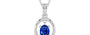Sterling Silver Ceylon Blue Sapphire Pendant Rare Quality (P2)