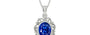 Sterling Silver Ceylon Blue Sapphire Pendant Rare Quality (P5)