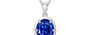 Sterling Silver Ceylon Blue Sapphire Pendant Rare Quality (P8)