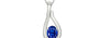 Sterling Silver Ceylon Blue Sapphire Pendant Rare Quality (P9)