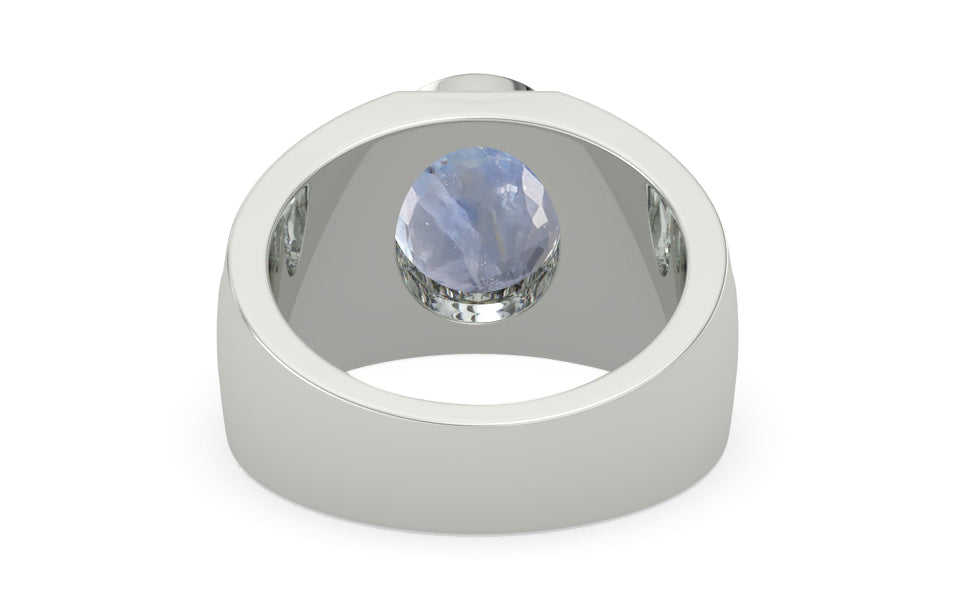 Sterling Silver Ceylon Blue Sapphire Ring Fine Quality (R1)