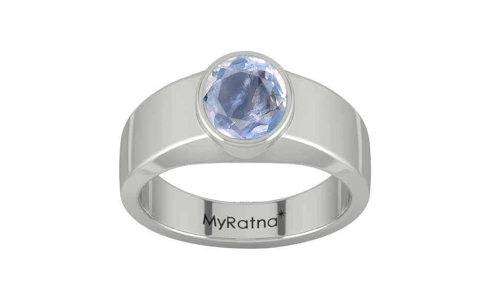 Sterling Silver Ceylon Blue Sapphire Ring Fine Quality (R10)