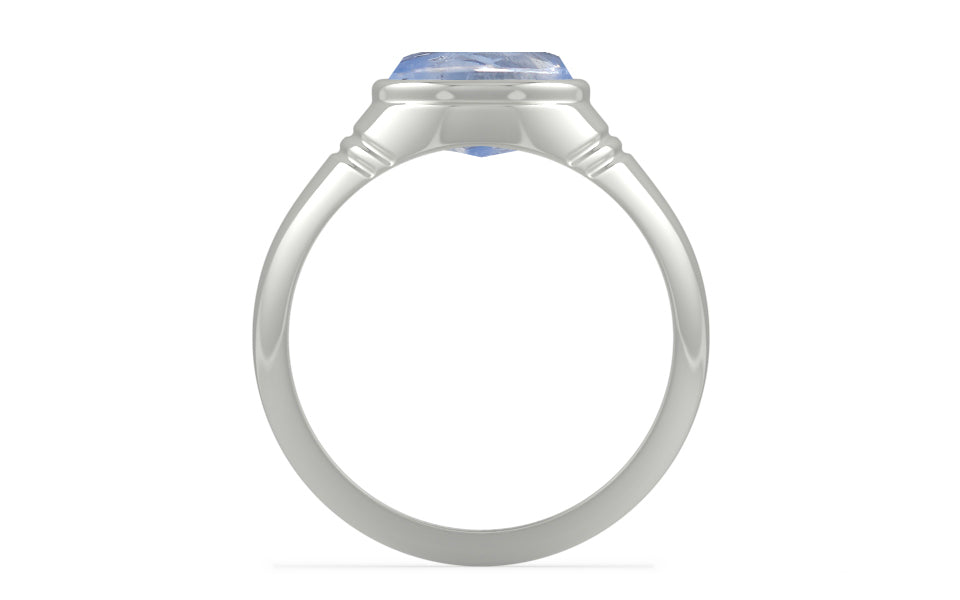 Sterling Silver Ceylon Blue Sapphire Ring Fine Quality (R7)