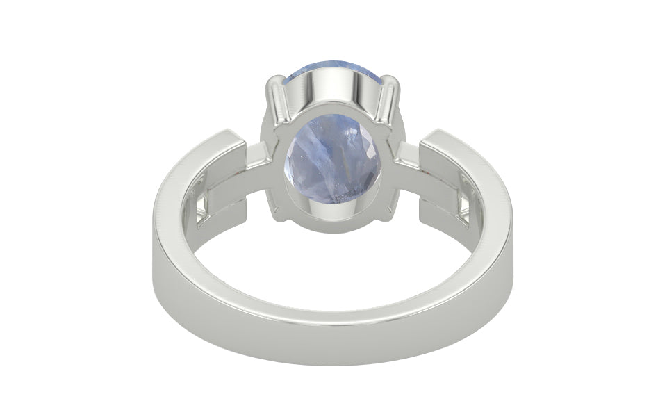 Sterling Silver Ceylon Blue Sapphire Ring Fine Quality (R8)