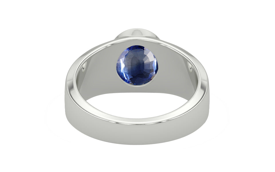 Sterling Silver Ceylon Blue Sapphire Ring Limited Quality (R10)