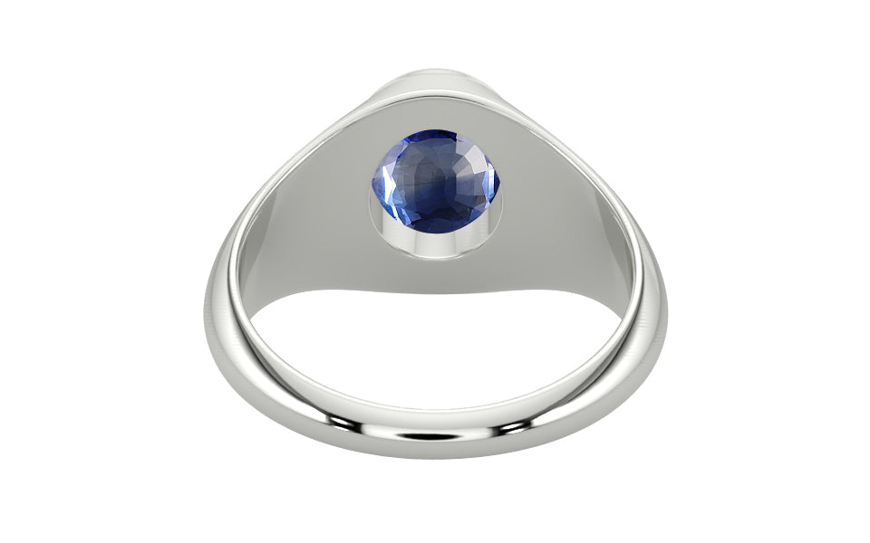 Sterling Silver Ceylon Blue Sapphire Ring Limited Quality (R12)