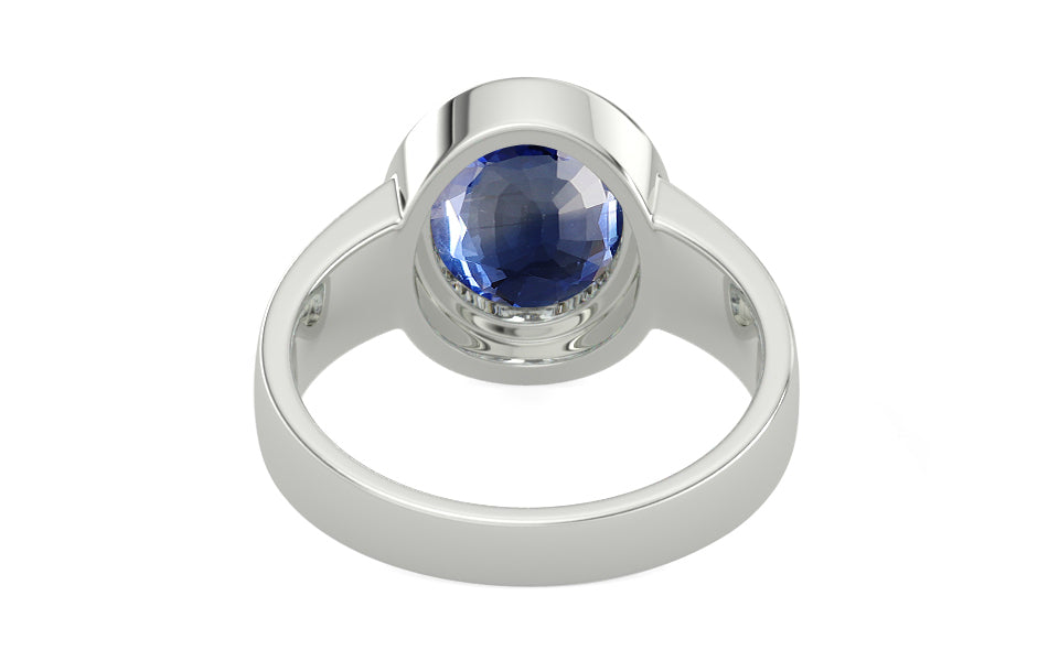Sterling Silver Ceylon Blue Sapphire Ring Limited Quality (R3)