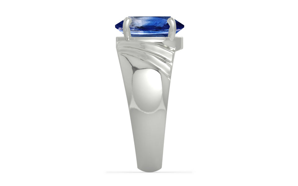 Sterling Silver Ceylon Blue Sapphire Ring Limited Quality (R4)