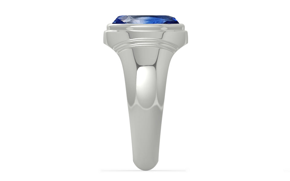 Sterling Silver Ceylon Blue Sapphire Ring Limited Quality (R7)